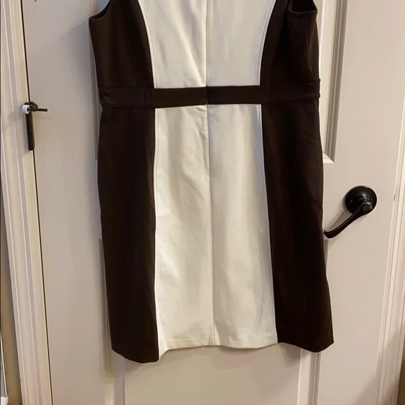 Ann Taylor Brown and Cream Dress Sz 12 NWTS - Picture 6 of 6